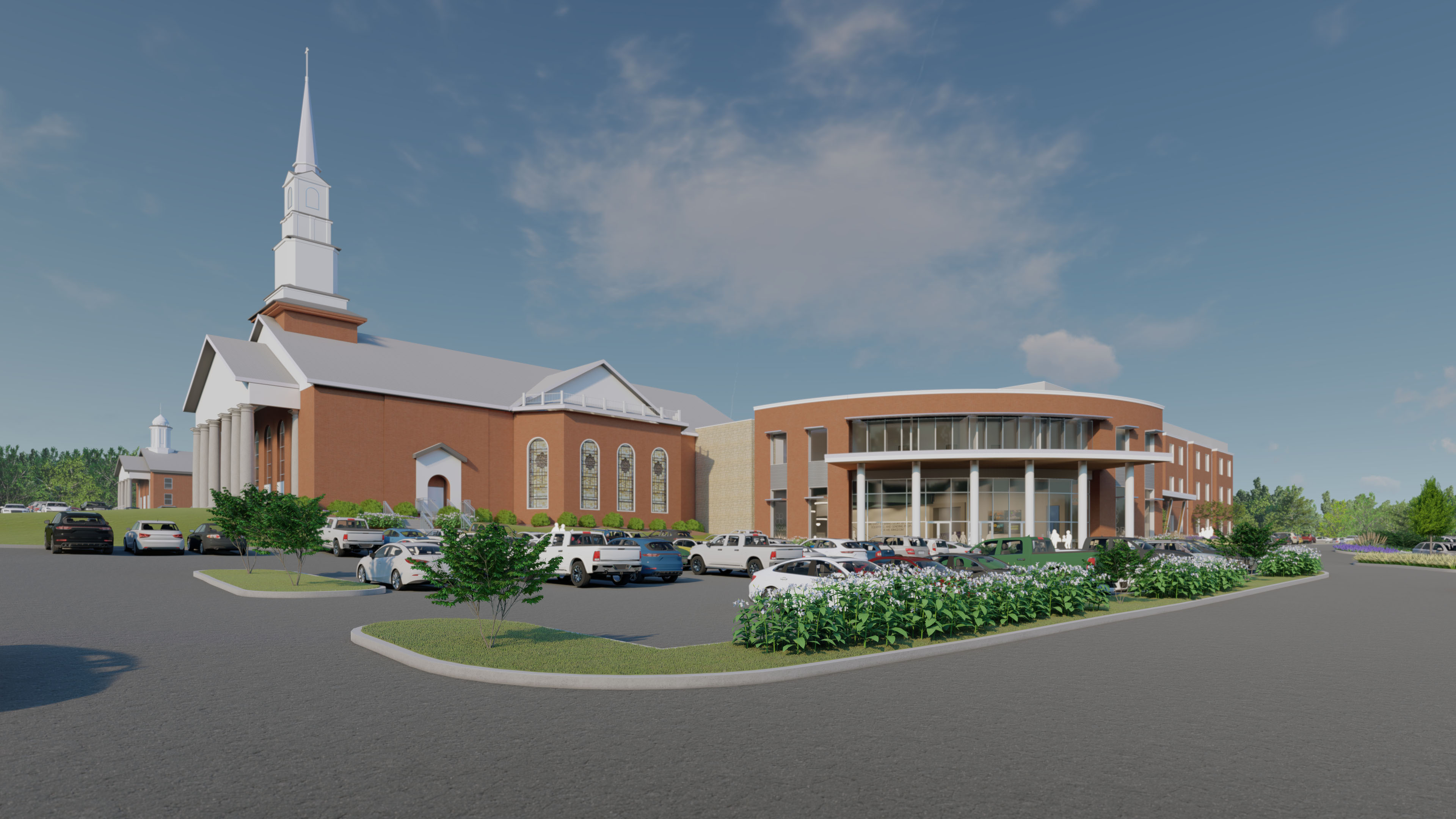 Concord Baptist Church - South-Facing Overall Exterior Rendering