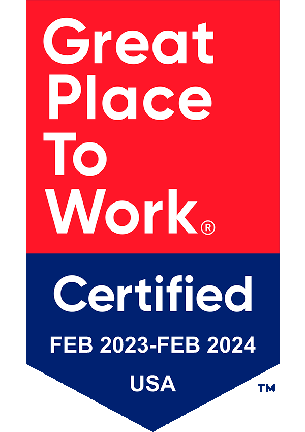 Official Badge for Great Place to Work - Certified Feb. 2023 - Feb. 2024